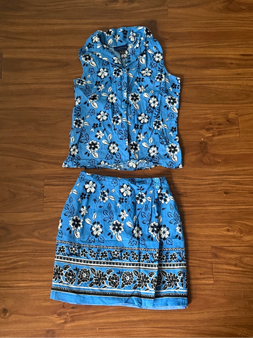 Charter Club Blue Floral Girls' Two-Piece Set